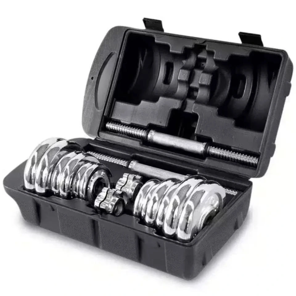 Set pesas mancuernas cromado 20kg - Imagen 2