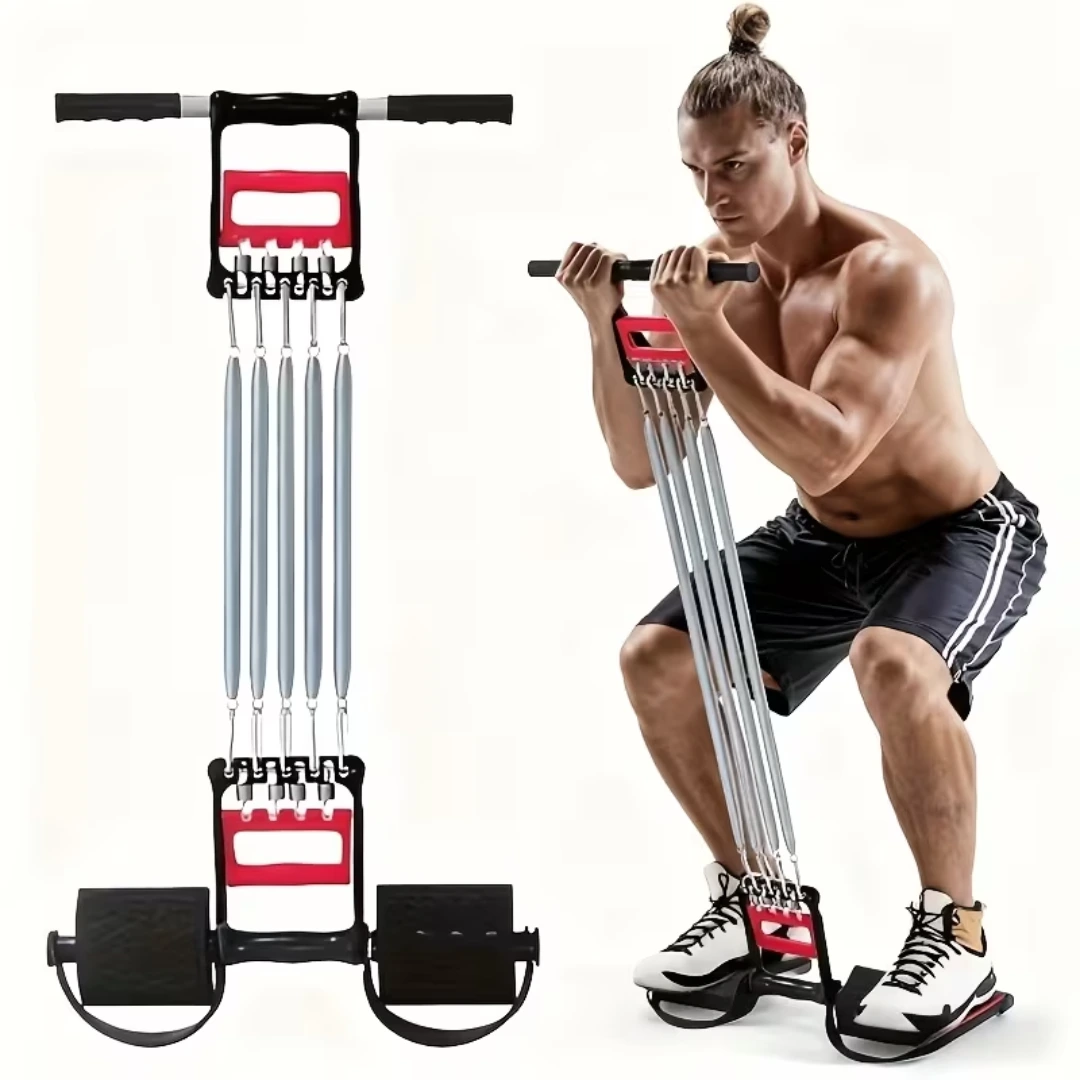 Ejercitador muscular 3 en 1 con pedal y agarradera